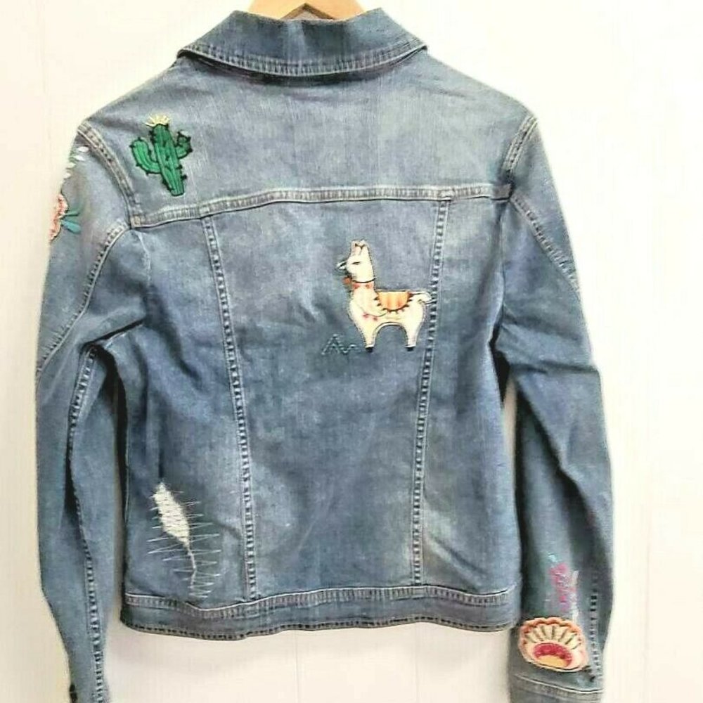 Nanette Lepore Whimsy Wash Denim Jacket Size M NWT - Picture 3 of 9